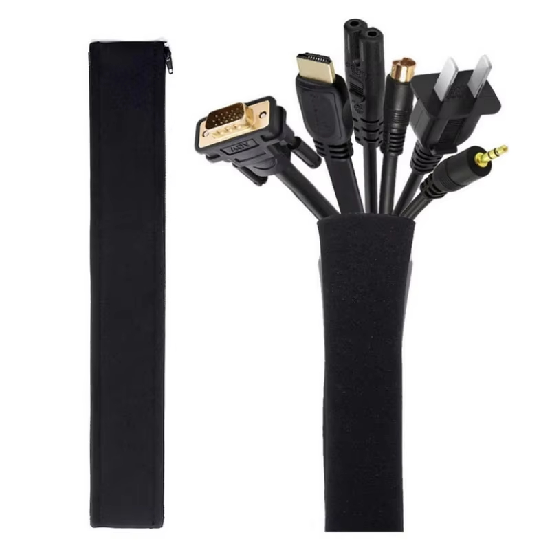 Cable Organizer - 50 سنتيمتر منظم الكابلات السوداء سستة