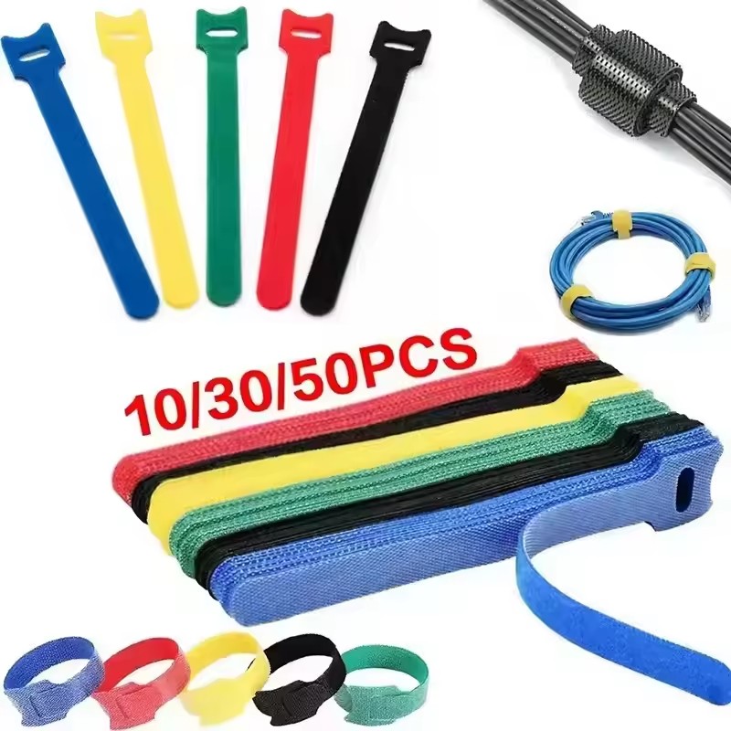 Cable Organizer - 10/30/50 قطعة منظم كابلات USB، مشابك