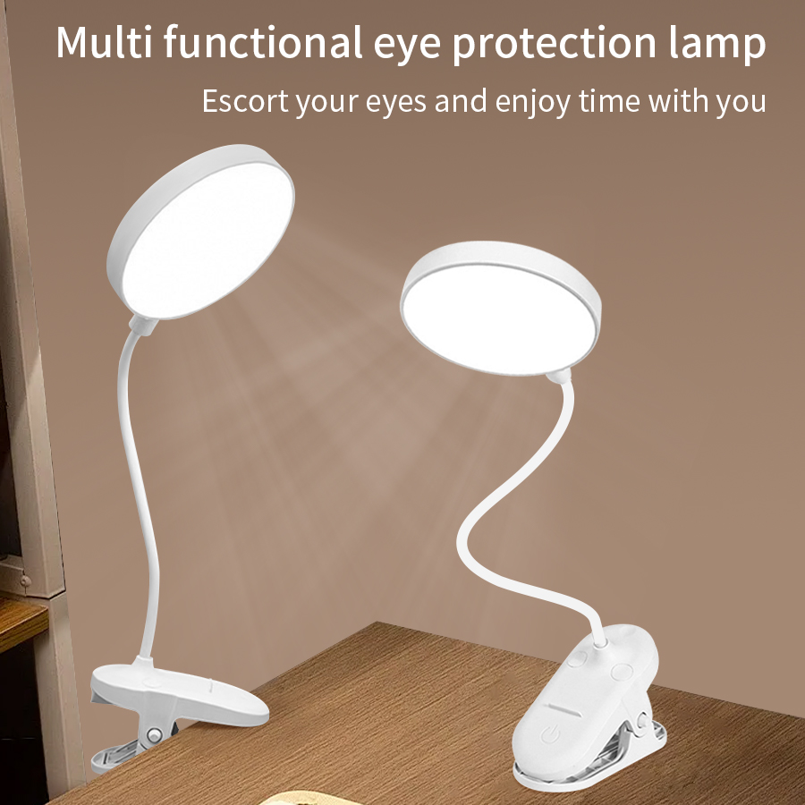 Phone Holder - مصباح مكتب LED بمشبك قابل للدوران