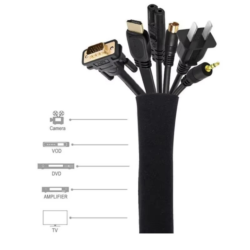 50 سنتيمتر منظم الكابلات السود - مراجعة Cable Organizer وسعره