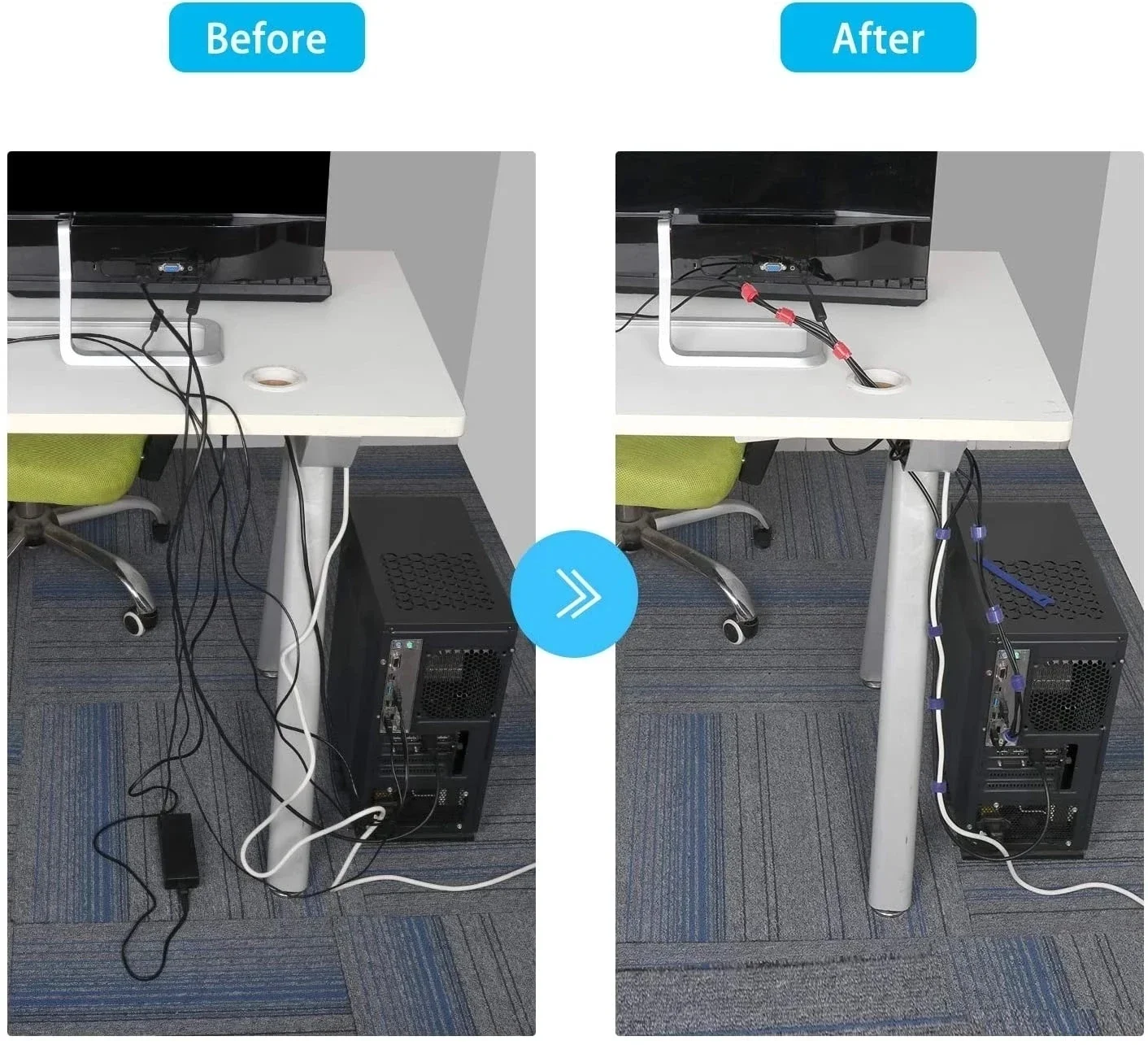 10/30/50 قطعة منظم كابلات USB، - مراجعة Cable Organizer وسعره