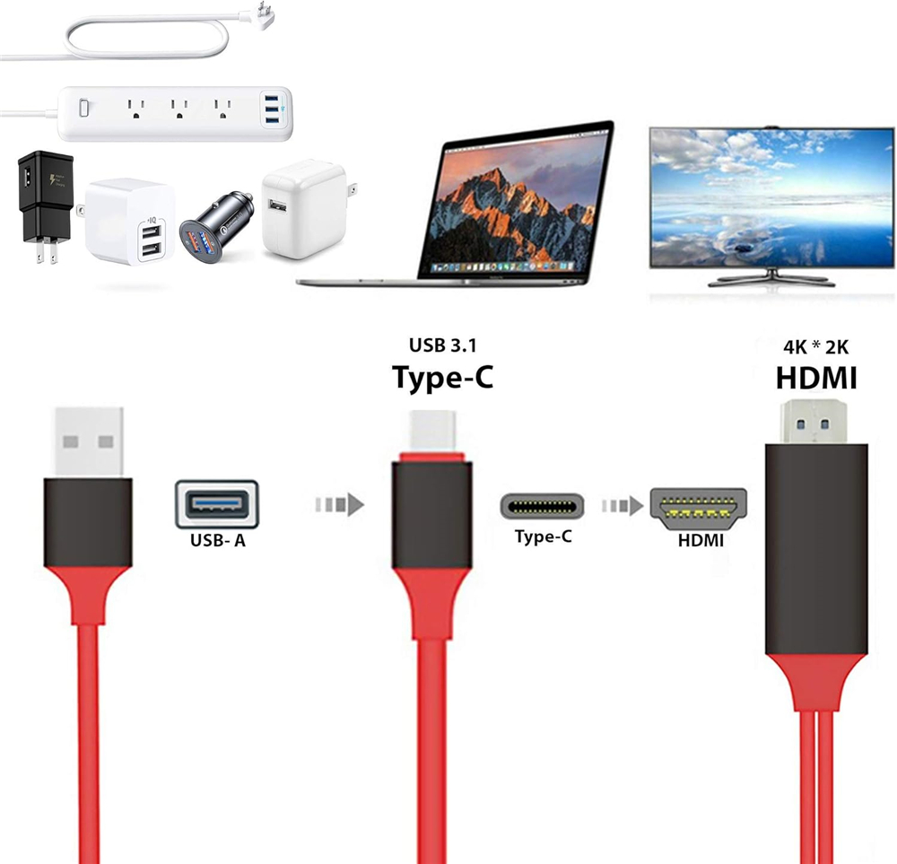 محول Type-C إلى HDMI بطول 2 مت - مراجعة Hdmi Adapter وسعره