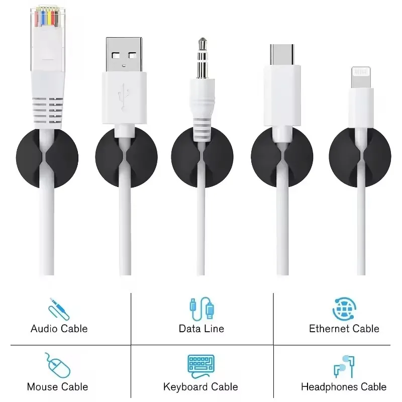 5/50 قطعة منظم كابلات صغير من  - مراجعة Cable Organizer وسعره
